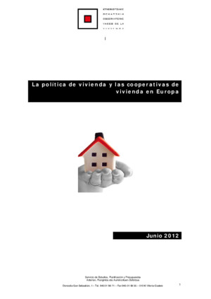 OBSERVATORIO VASCO DE LA VIVIENDA - La política de vivienda y las cooperativas de vivienda en Europa
