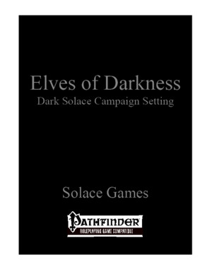 OGL Pathfinder RPG - Elves of Darkness