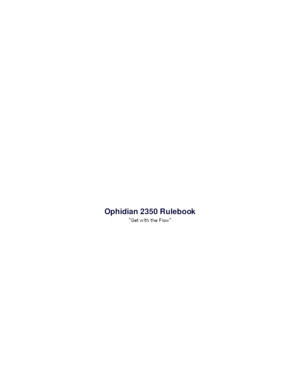 Ophidian 2350 Rulebook for Base Set