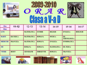Orar (2009 2010) Clasa A V A D