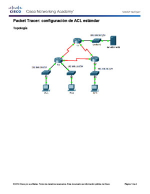 92110 Packet Tracer Configuring Standard ACLs Instructions