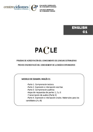 Pacle Eng c1 Modelo de Examen