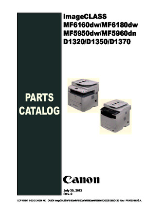 Parts Imageclass Mf6100 Mf5900 d1300 Pc