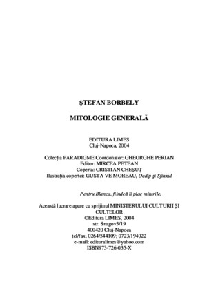 957235 Mitologie Generala Stefan Borbely