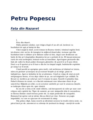 Petru Popescu - Fata Din Nazaret