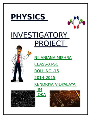 physics investigatory project