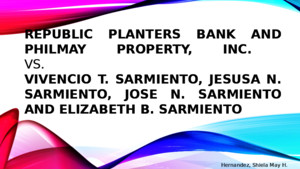 Planters v Sps Sarmiento