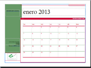 Plantilla calendario mensual