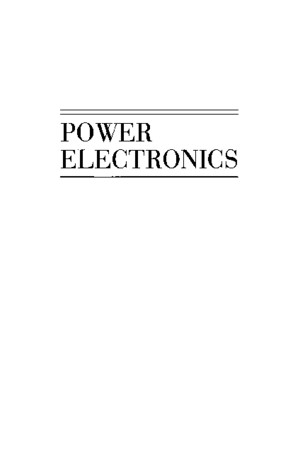 Power Electronics Mohan