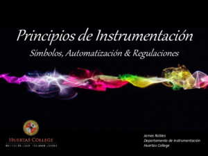 Principios de Instrumentación - Símbolos, Automatización y Regulaciones