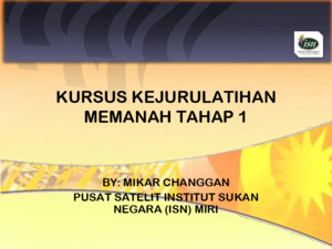Program Sains Sukan Projek Sukan Malaysia 2013