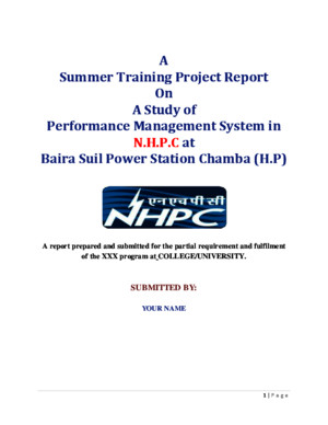 Project Report on Performance Management System in NHPC1