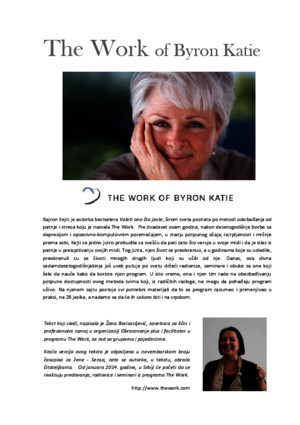 Promenimo navike u mišljenju kroz program The Work of Byron Katie