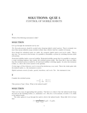 Quiz 5 Solutions