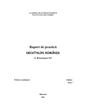 Raport de Practica Decathlon Romania - SC Roumasport SRL