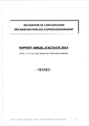 rapport annuel d’exploitation 2014 de la Société LES FILS DE Mme GERAUD