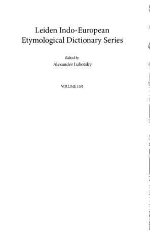 Robert Beekes Lucien Van Beek - Etymological Dictionary of Greek
