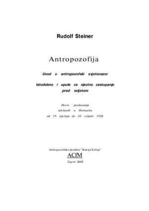 Rudolf Steiner - Antropozofija