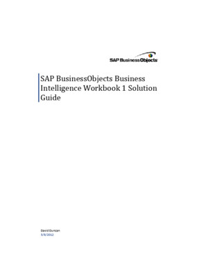 SAP BusinessObjects Business Intelligence Workbook Solution Videos