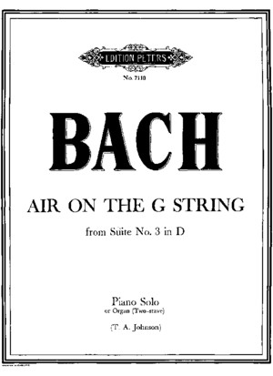 (Score Sheet)Bach - Air on G String - Aria Quarta Corda - Piano Transcription