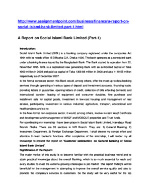 A Report on Social Islami Bank Limited (Part-1)