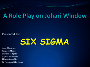 A Role Play on Johari Window