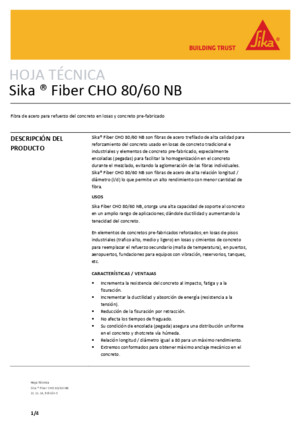 Sika Fiber CHO 80 60 NB