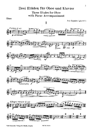 Siqueira - Three Etudes for Oboe and Piano