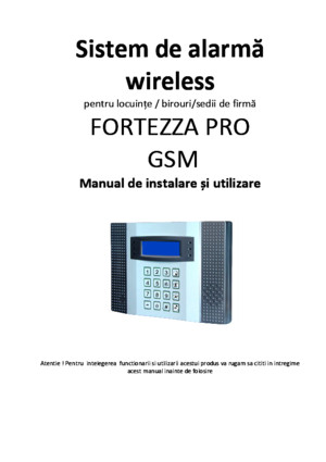 Sistem de Alarma Wireless FORTEZZA Pro GSM-M3D