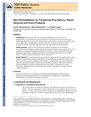 Skin+permeabilization+for+transdermal+drug+delivery+recent+advances+and+future+prospects