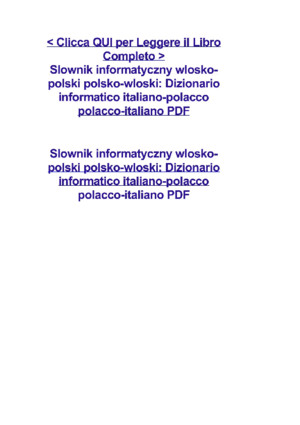 Slownik informatyczny wlosko-polski polsko-wloski_ Dizionario informatico italiano-polacco polacco-italianopdf