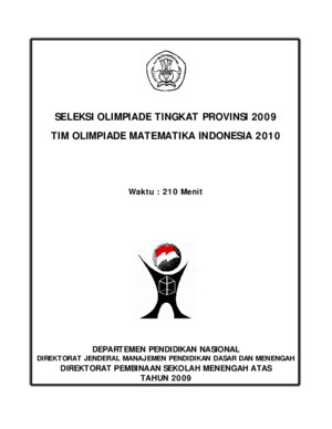 Soal Olimpiade Matematika Tk Provinsi 2009