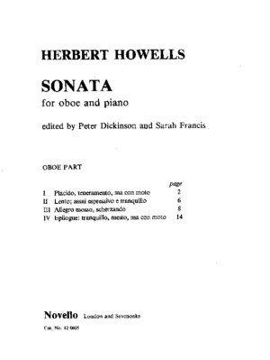 Sonata Para Oboe y Piano de Howells
