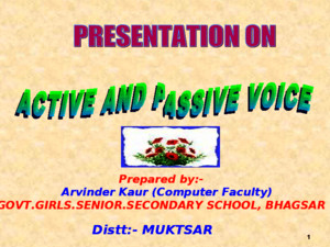 Active to Passive Voice