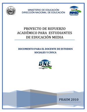 Actividades de Refuerzo - Primera Prueba de Avance - Estudios Sociales y Civica