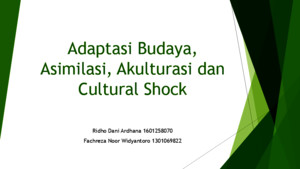Adaptasi Budaya, Asimilasi, Akulturasi dan Culturalpptx
