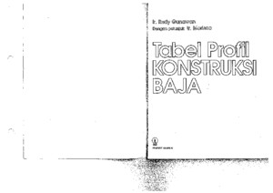 Tabel Profil Konstruksi Baja Ir Rudy Gunawan