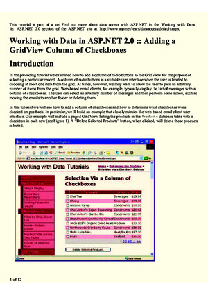 Adding checkbox column to Gridview Aspnet 20
