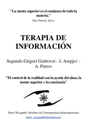 Terapia Informativa Grigori Grabovoi