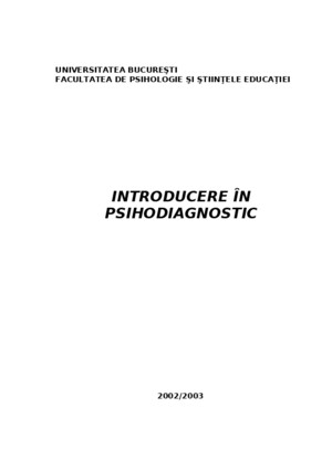 Teste - Introducere in Psihodiagnostic