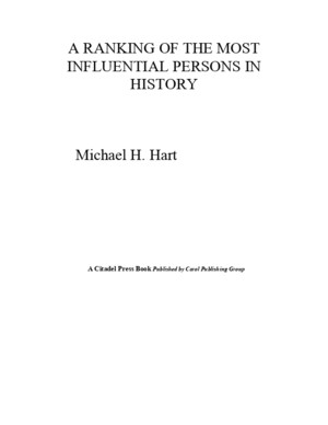 The 100 - Ranking of Most Influential People in History - Michael Hart Citadel Press 1992