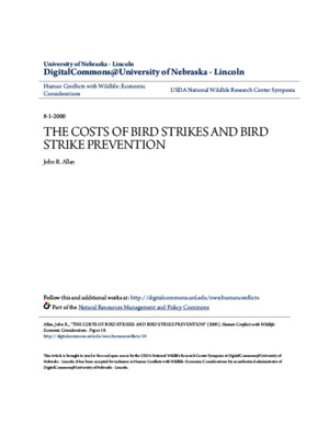 THE COSTS OF BIRD STRIKES AND BIRD STRIKE PREVENTION