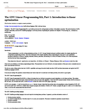 The GNU Linear Programming Kit, Part 1_ Introduction to Linear Optimization