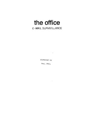 The Office Pilot Script US Version