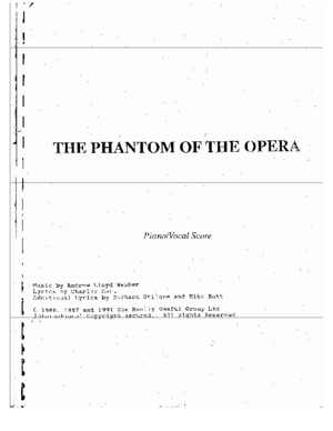 The Phantom of the Opera PC Score