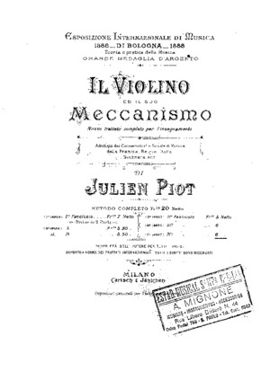 The Violin and Its Mechanism Violin Method Julien Piot 2