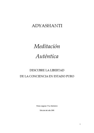 Adyashanti - Meditacion Autenticapdf