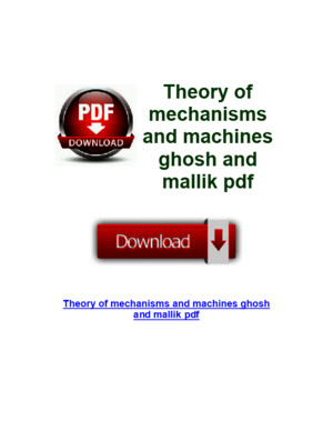 Theory of Mechanisms and Machines Ghosh and Mallik PDF