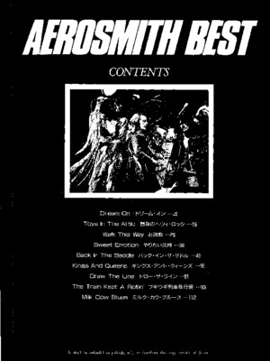 Aerosmith - Best Full Band Score (Jpn)