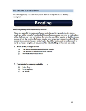 TOEFL Primary-rl Step2 Sample Questions